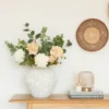 Cream Peony & Eucalyptus Faux Arrangement