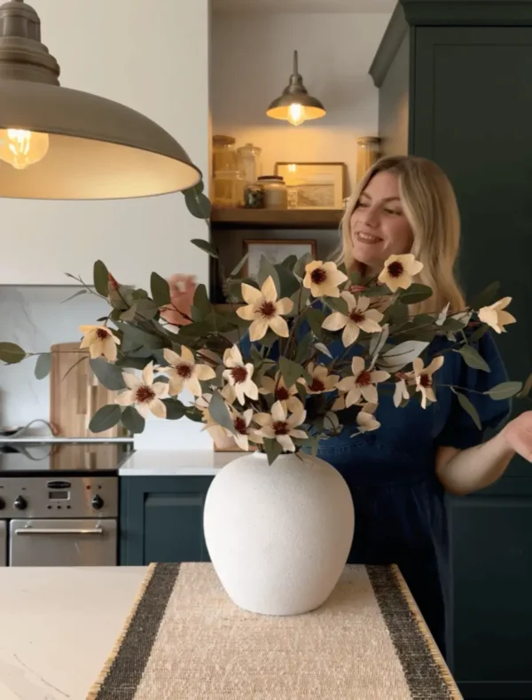 Eucalyptus & Cream Magnolia Faux Arrangement