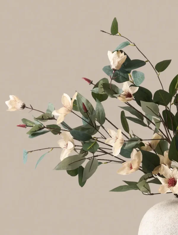 Eucalyptus & Cream Magnolia Faux Arrangement