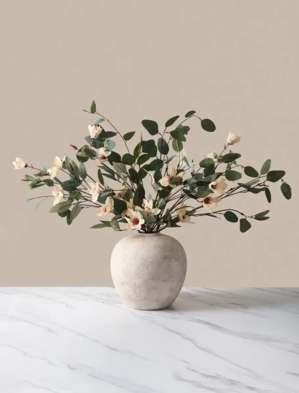 Eucalyptus & Cream Magnolia Faux Arrangement